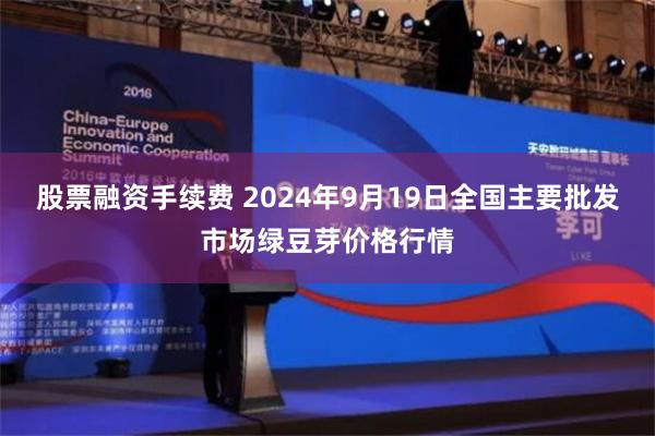 股票融资手续费 2024年9月19日全国主要批发市场绿豆芽价格行情