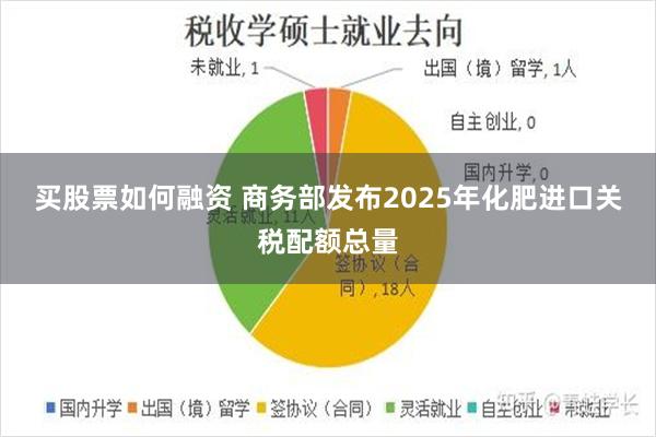 买股票如何融资 商务部发布2025年化肥进口关税配额总量