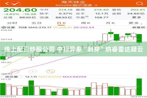 线上配资炒股公司 中标异象“刺穿”纳睿雷达疑云