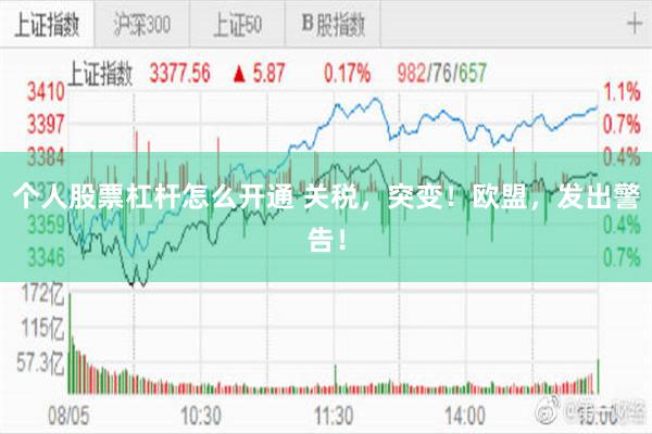 个人股票杠杆怎么开通 关税，突变！欧盟，发出警告！