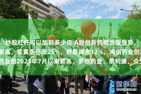 炒股杠杆可以加到多少倍 A股创新药概念股强势，常山药业涨停创历史新高，星昊医药涨25%，舒泰神涨12%，海创药业创2023年7月以来新高，罗欣药业、昂利康、众生药业10CM涨停