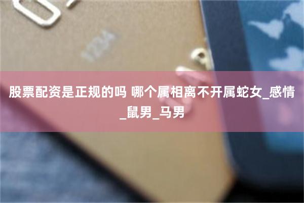 股票配资是正规的吗 哪个属相离不开属蛇女_感情_鼠男_马男