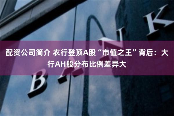 配资公司简介 农行登顶A股“市值之王”背后：大行AH股分布比例差异大