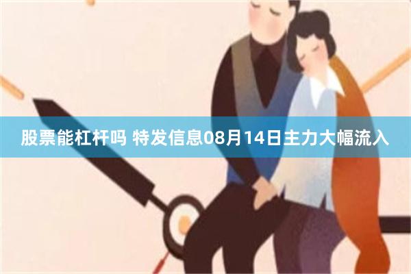 股票能杠杆吗 特发信息08月14日主力大幅流入