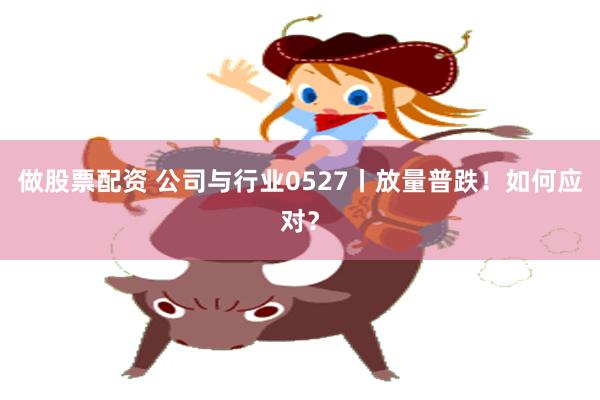 做股票配资 公司与行业0527丨放量普跌！如何应对？