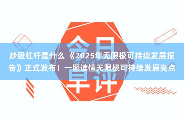 炒股杠杆是什么 《2025年无限极可持续发展报告》正式发布！一图读懂无限极可持续发展亮点