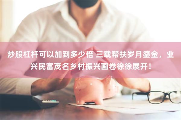 炒股杠杆可以加到多少倍 三载帮扶岁月鎏金，业兴民富茂名乡村振兴画卷徐徐展开！