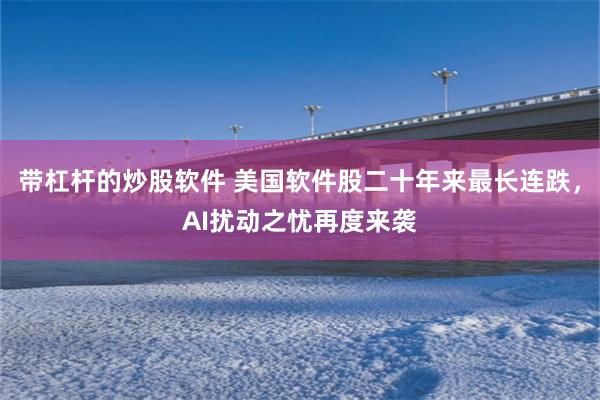 带杠杆的炒股软件 美国软件股二十年来最长连跌，AI扰动之忧再度来袭