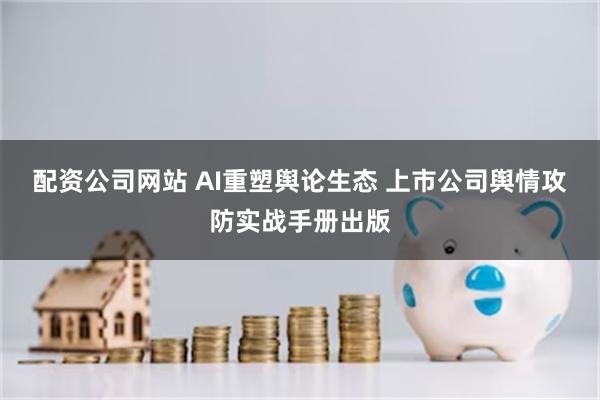 配资公司网站 AI重塑舆论生态 上市公司舆情攻防实战手册出版