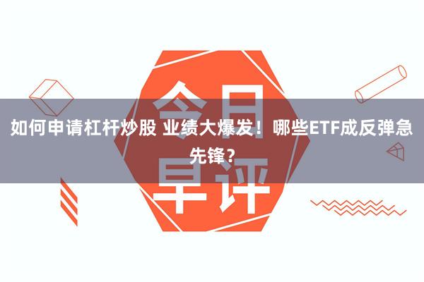 如何申请杠杆炒股 业绩大爆发！哪些ETF成反弹急先锋？