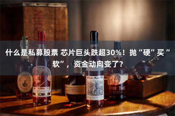 什么是私募股票 芯片巨头跌超30%！抛“硬”买“软”，资金动向变了？