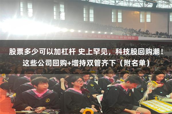 股票多少可以加杠杆 史上罕见，科技股回购潮！这些公司回购+增持双管齐下（附名单）