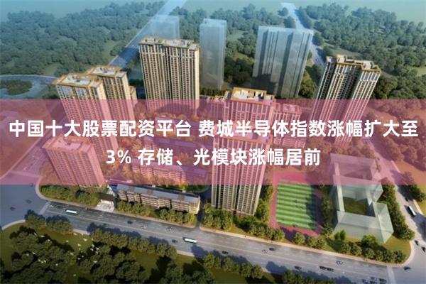 中国十大股票配资平台 费城半导体指数涨幅扩大至3% 存储、光模块涨幅居前