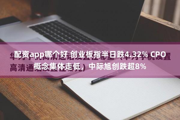 配资app哪个好 创业板指半日跌4.32% CPO概念集体走低,中际旭创跌超8%